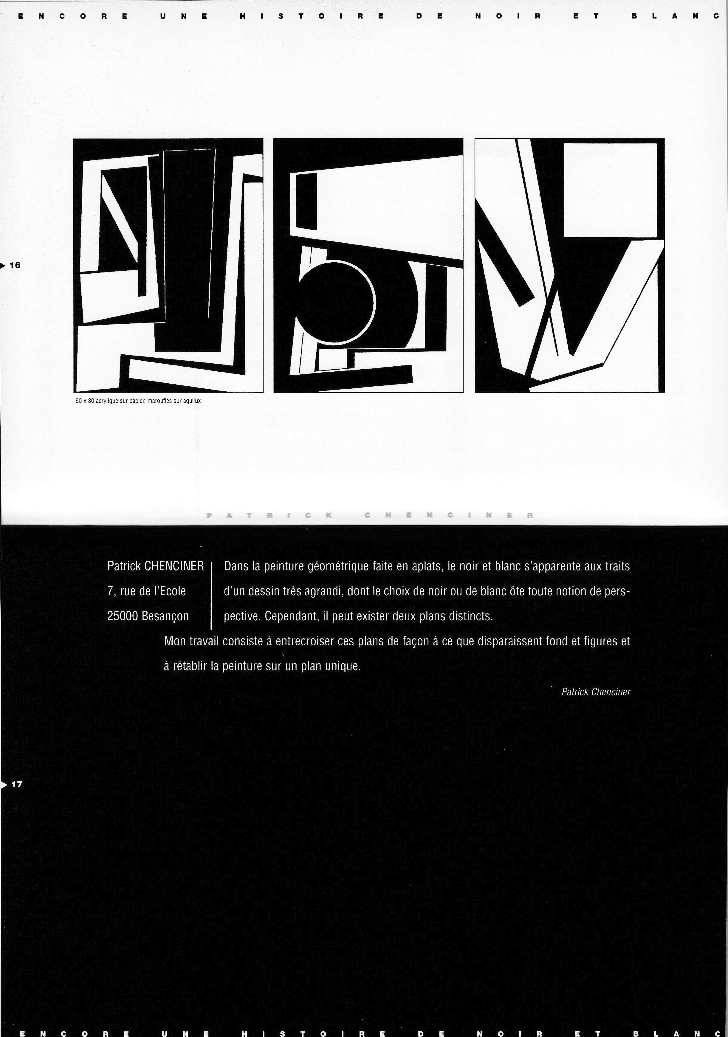 Catalogue d’exposition, Encore une histoire en noir et blanc, Groupe RADICAL, Grenoble, 1998